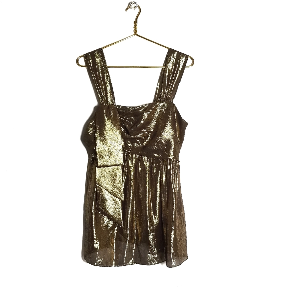 Lavender Label by Vera Wang metallic gold tank